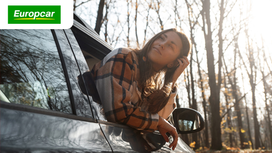 Europcar viaggio noleggio auto ragazza natura silenzio