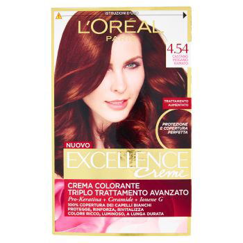Excellence Crema - Crema colorante castano mogano ramato 4.54