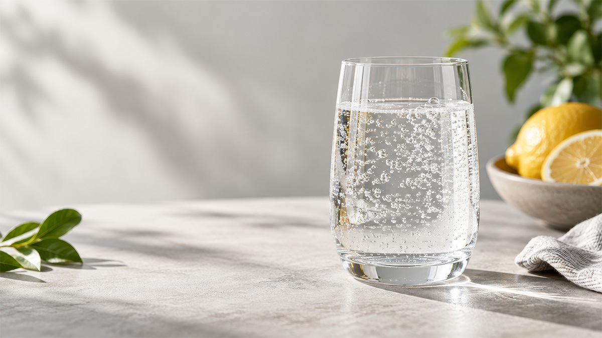 Bicchiere acqua frizzante