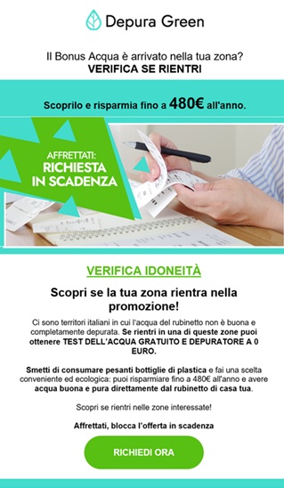 falso bonus acqua
