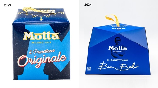 Panettone Motta 2023 a confronto con il panettone Motta di Barbieri 2024