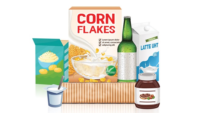 confezioni di prodotti alimentari vari