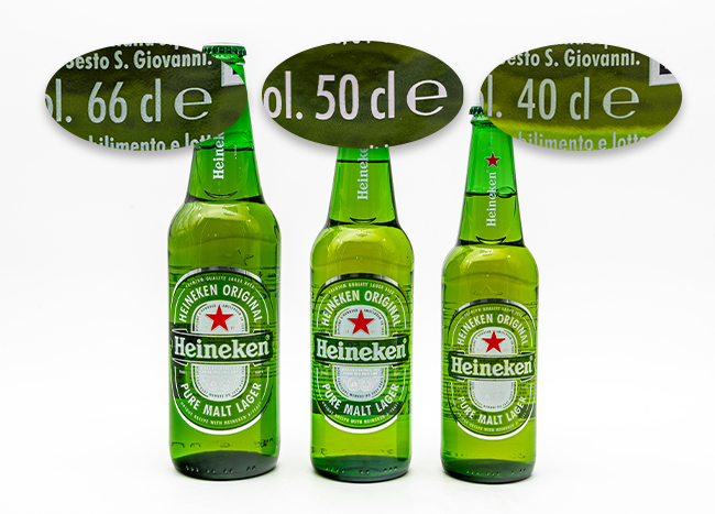 Bottiglie di birra Heneken da 66, 50 o 40 cl