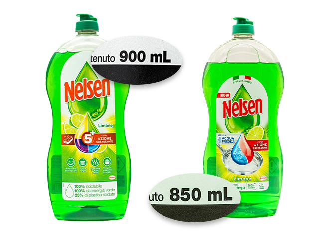 Nielsen piatti in flacone da 900 e da 850 ml