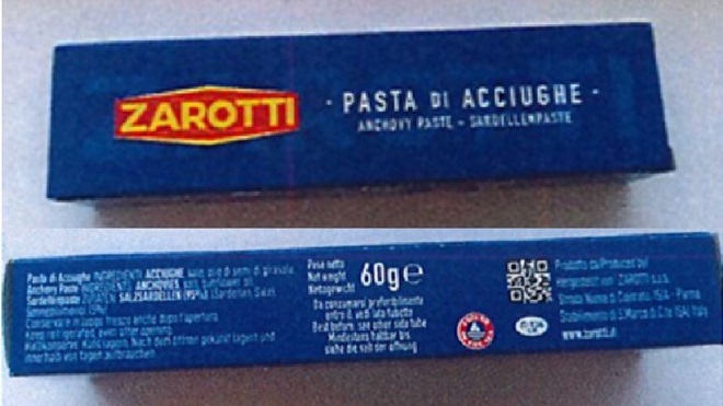 Confezione di pasta di acciughe Zarotti