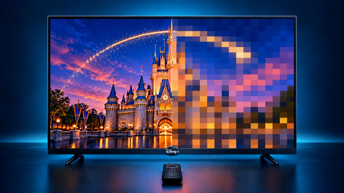 Castello della Disney su schermo tv
