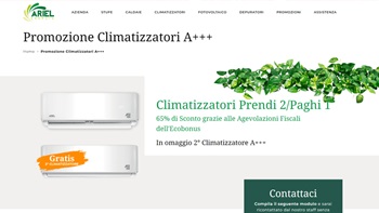 Condizionatori portatili Ariel promozione 2 in 1