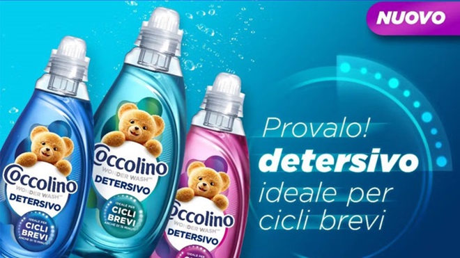 Pubblicità Coccolino lavaggi brevi