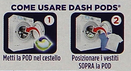 etichetta utilizzo Dash Pod