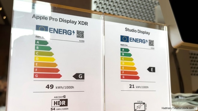 Etichetta energetica espositore