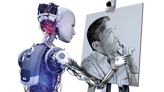 robot che dipinge