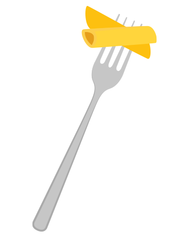 forchetta con pasta