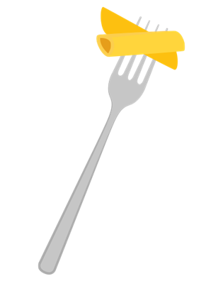 forchetta con pasta