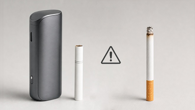 Tabacco riscaldato e sigaretta