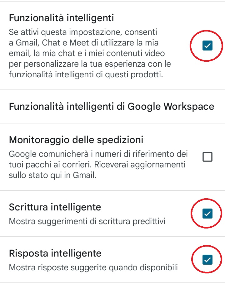 Funzionalita intelligenti