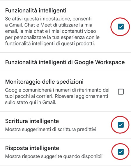 Funzionalita intelligenti