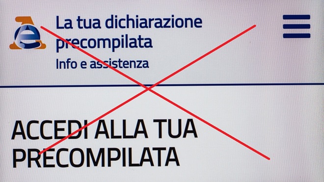 Accedi alla Precompilata con x