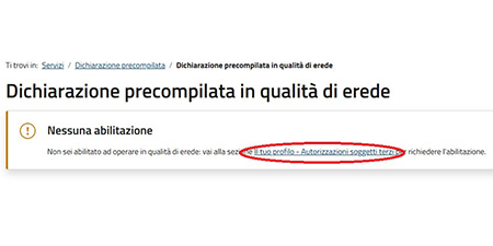 dichiarazione precompilata in qualità di erede