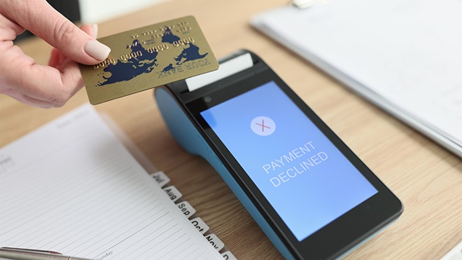 Transazione con carta rifiutata dal POS