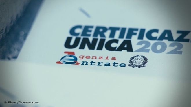 Certificazione Unica Agenzia delle Entrate