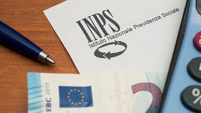foglio carta intestata INPS e 20 euro