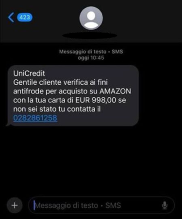 Truffa amazon Unicredit