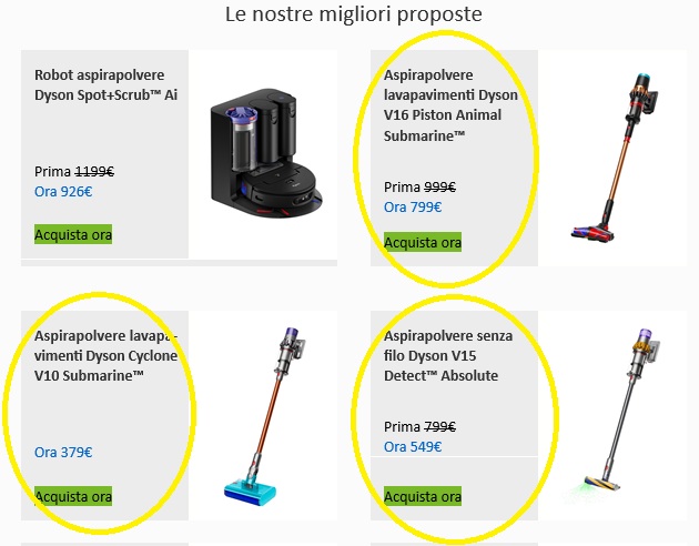 Email offerte Dyson