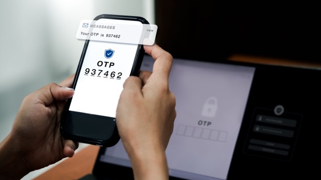 Codice OTP sullo smartphone
