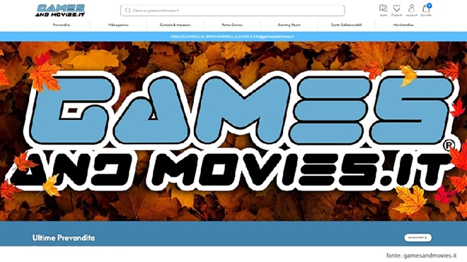 Home page del sito gameandmovies.it