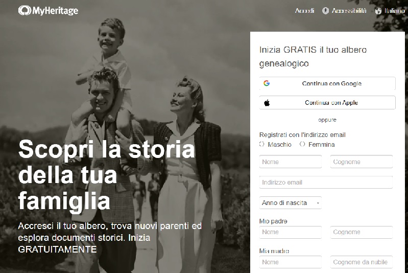 MyHeritage Home page 2025