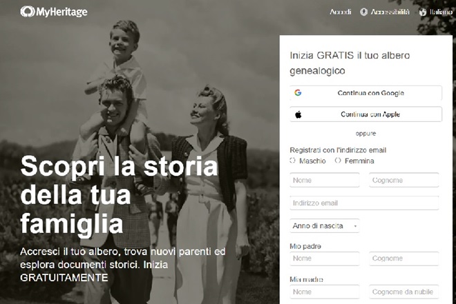 MyHeritage Home page 2025