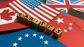 Bandiera USA e Unione europea