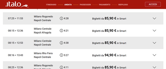 Ritardi Italo luglio