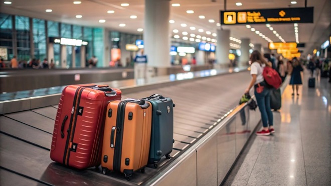 Nastro trasportatore bagagli in aeroporto