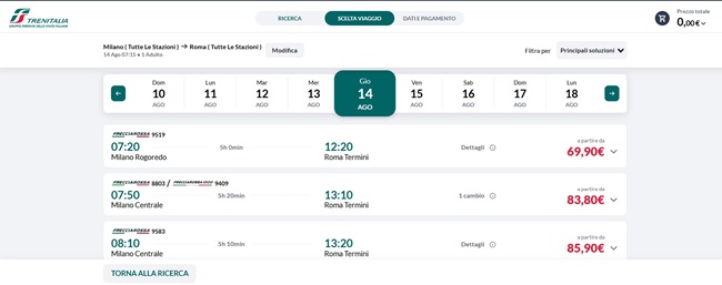Ritardi Trenitalia agosto