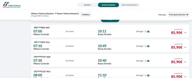 Ritardi Trenitalia luglio