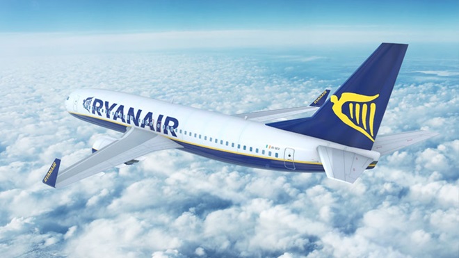 Aereo Ryanair in volo
