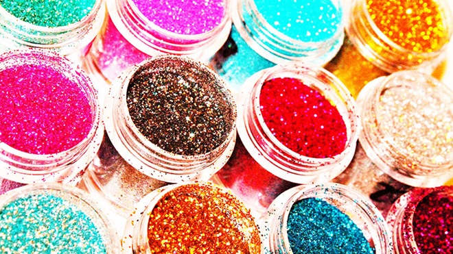 Confezioni trucchi con glitter
