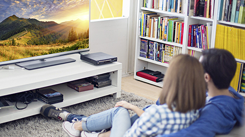 coppia davanti alla tv