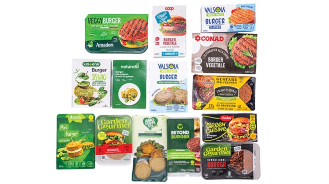 Insieme marche burger vegetali del test