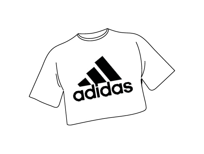maglietta con logo Adidas