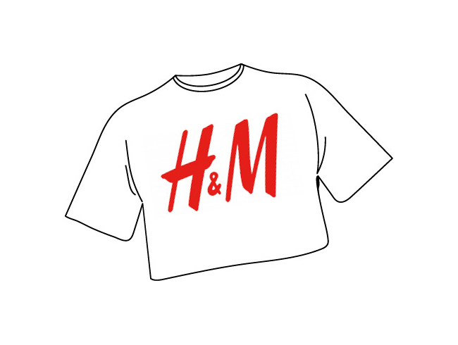 maglietta con logo H&M