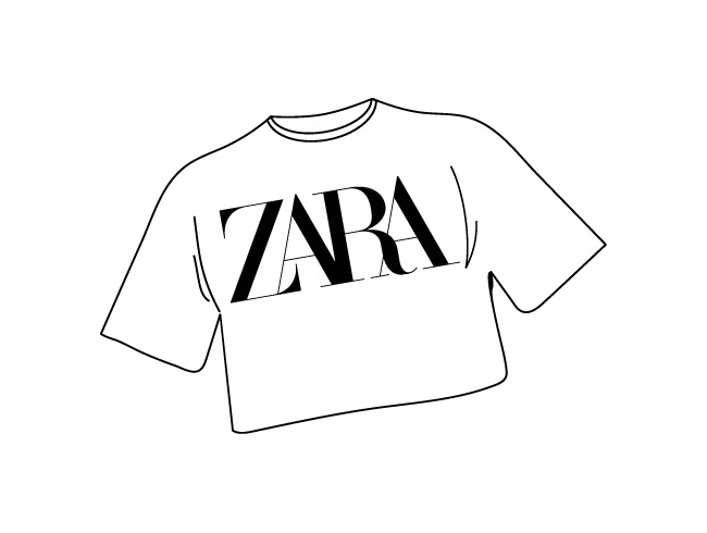maglietta con logo Zara
