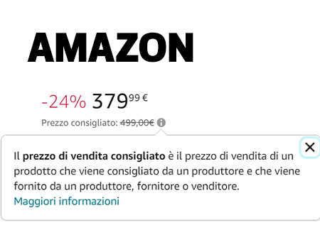 cartellino sconto 24% amazon