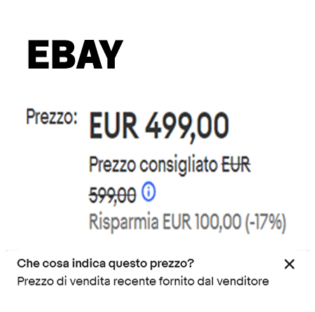 cartellino prezzo scontato ebay
