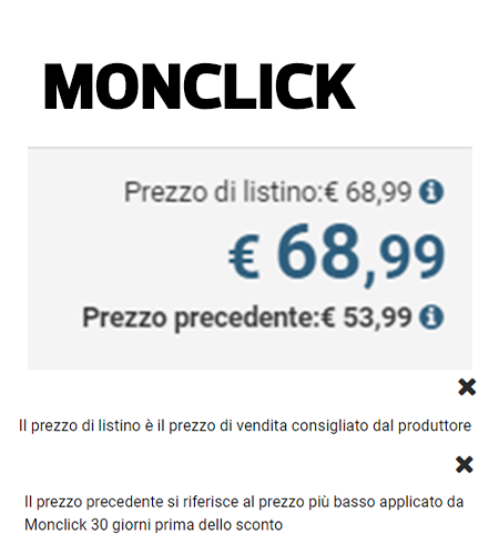 cartellino prezzo scontato monclick