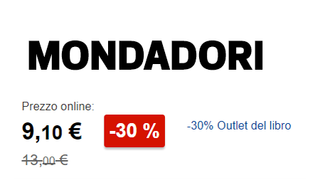 cartellino prezzo scontato mondadori