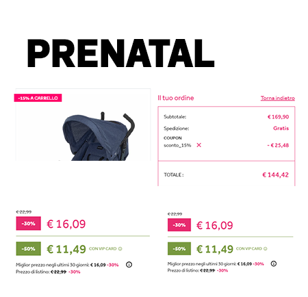 cartellino prezzo scontato prenatal