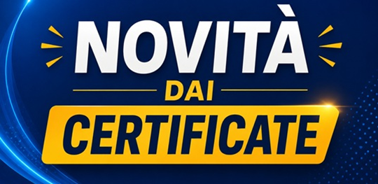 Certificate: novità
