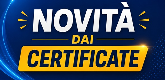 Certificate: novità